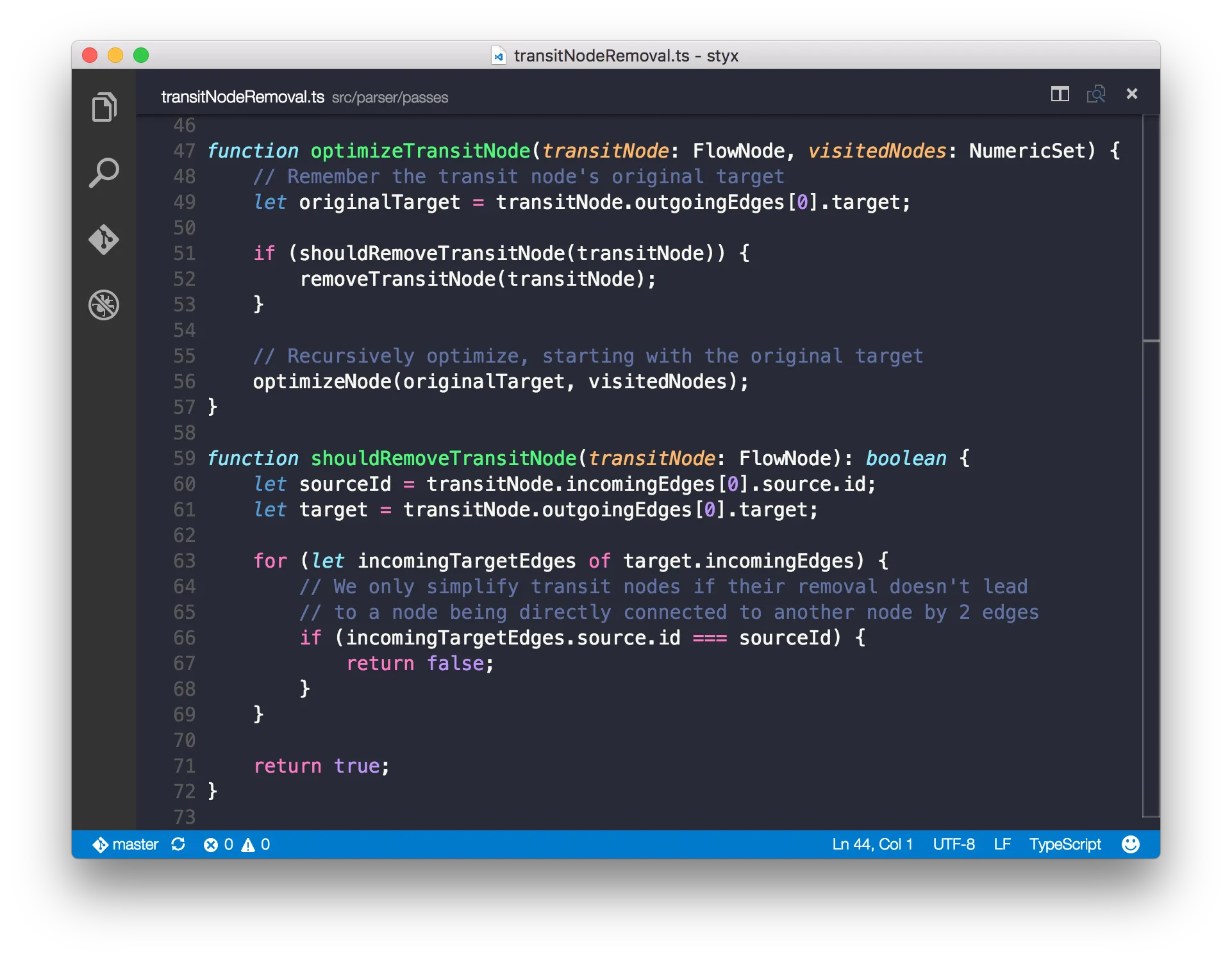 The Dracula theme in Visual Studio Code