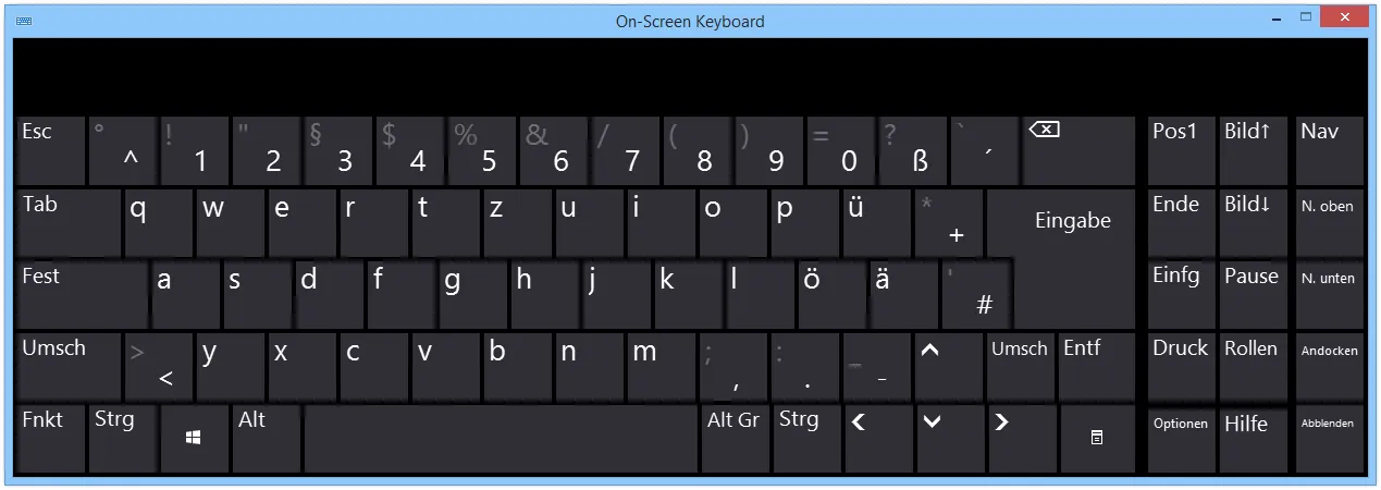 de-DE Keyboard Layout