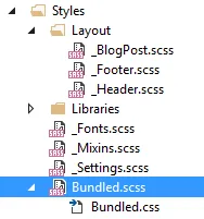 Multiple Sass files in Solution Explorer