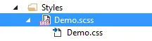 Solution Explorer with CSS file nested underneath Sass file