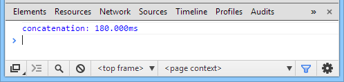Console Output for console.time() in Chrome 31