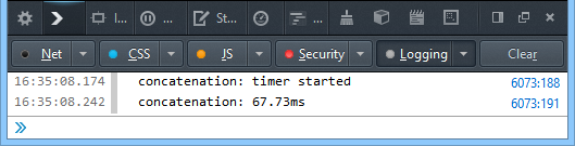 Console Output for console.time() in Firefox 25