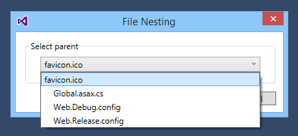 Dialog for Nesting Files