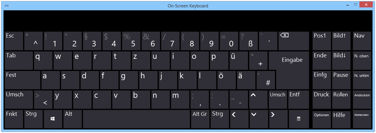 de-DE Keyboard Layout