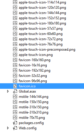 Solution Explorer with Favicons