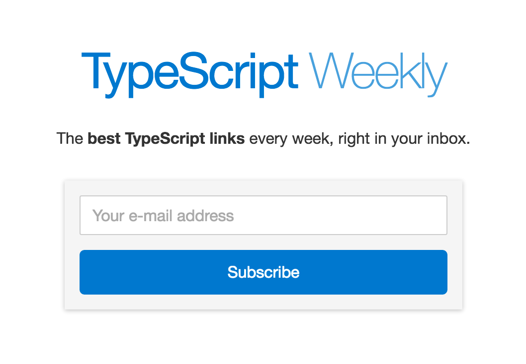 TypeScript Weekly